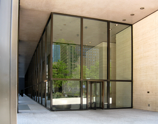 Glass enclosed lobby